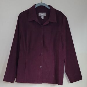 Norton McNaughton Velvet Blazer Plum/Maroon‎ Woman's 16P